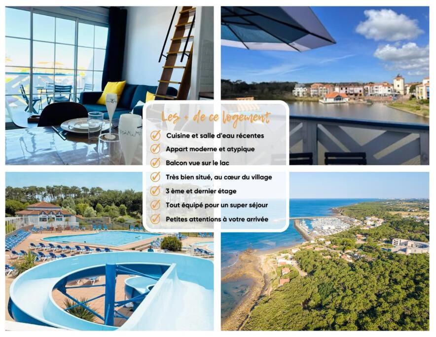 "Le Filet Du Lac" Appartement Atypique, 5 Personnes, Duplex, Vue Lac, Acces Parc Aquatique Gratuit Talmont-Saint-Hilaire Bagian luar foto
